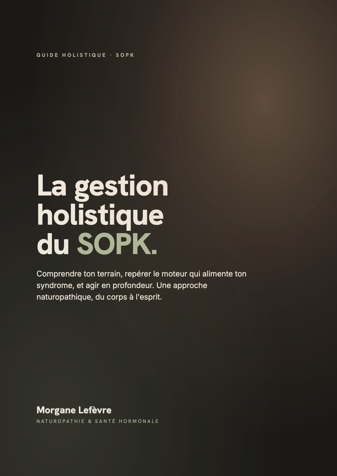 Couverture du guide SMOP de Morgane Lefèvre : La gestion holistique du SMOP
