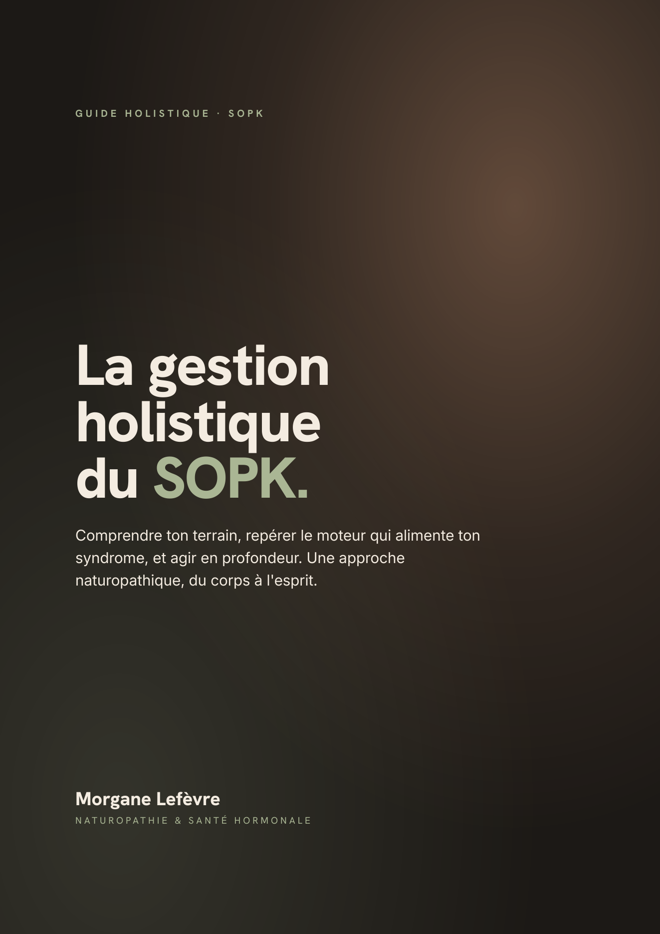 Couverture du guide : La gestion holistique du SMOP, par Morgane Lefèvre.